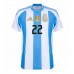 Maillot de foot Argentine Lautaro Martinez #22 Domicile vêtements Copa America 2024 Manches Courtes